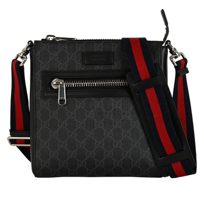 GG Messenger Bag, &pound;520, Handbags, Black, Canvas/Leather, Front view